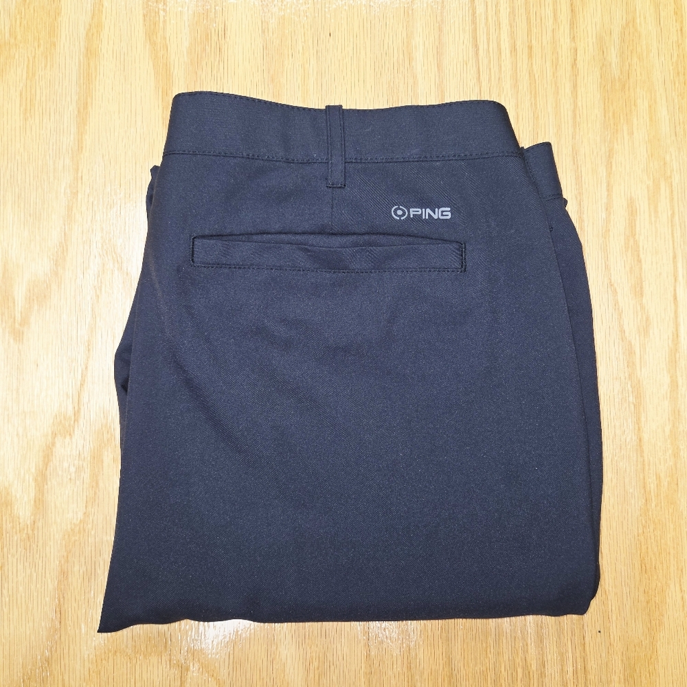 Ping Sensorcool Golf Pants Mens 36 x 30.5 Black Flat Front Active Lightweight